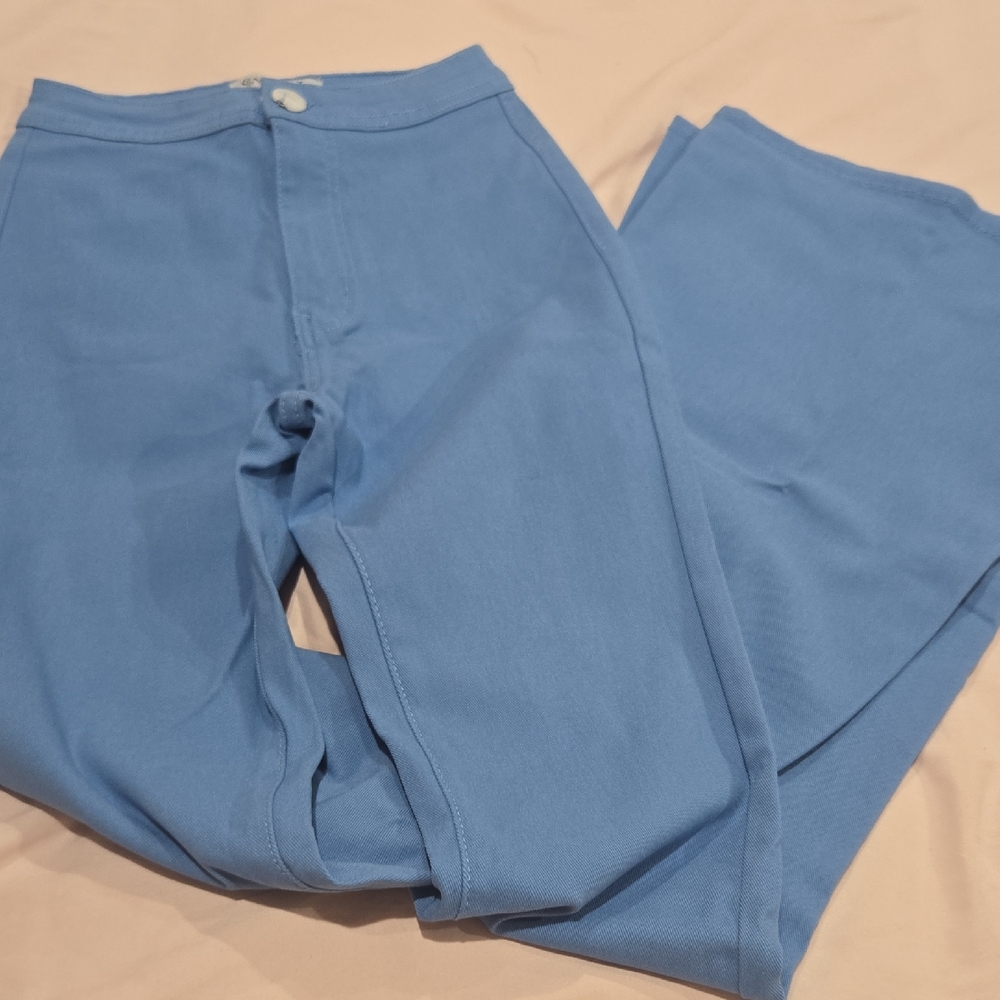 SWANK Blue Flare Wide Leg Denim